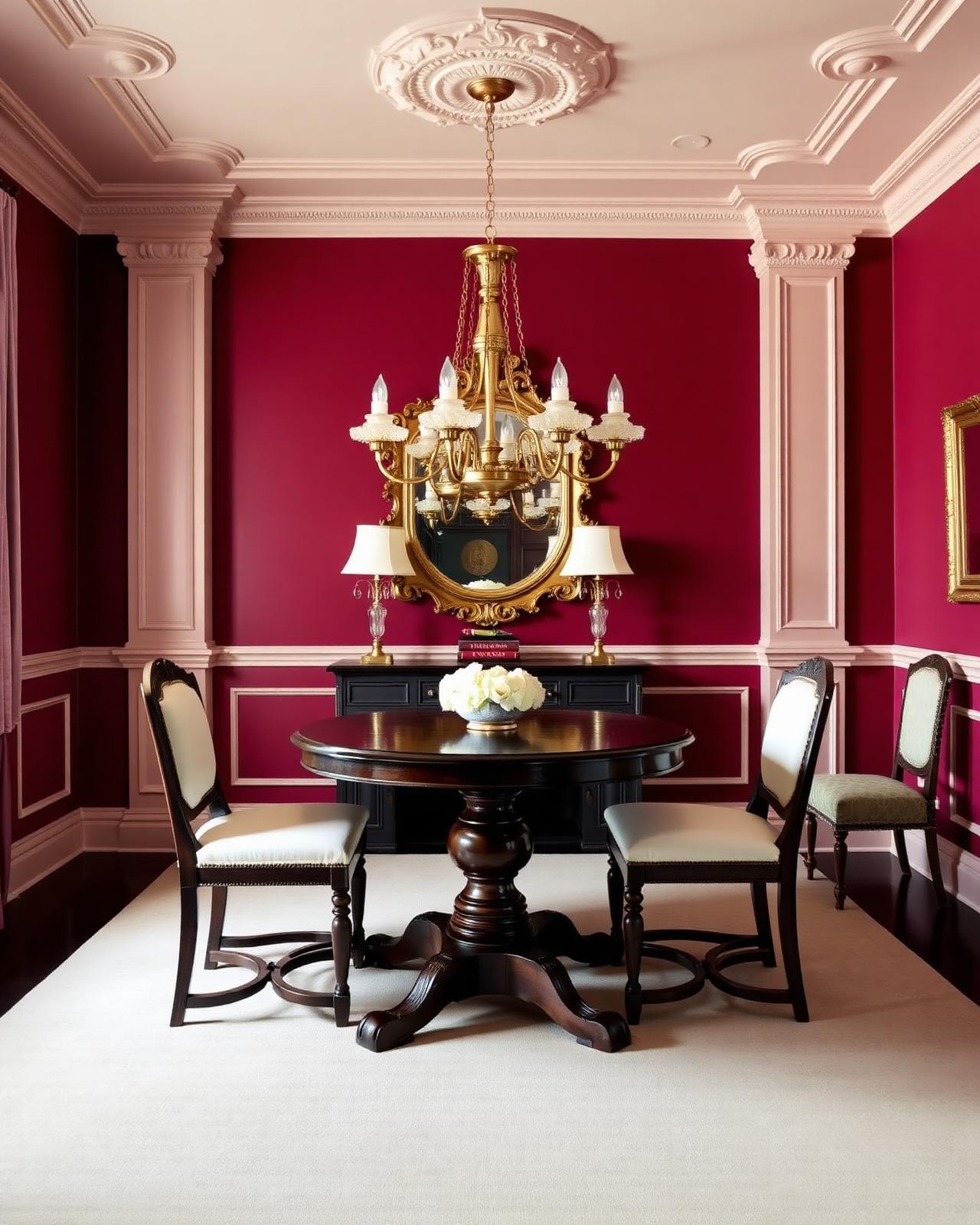 Burgundy Dining Room